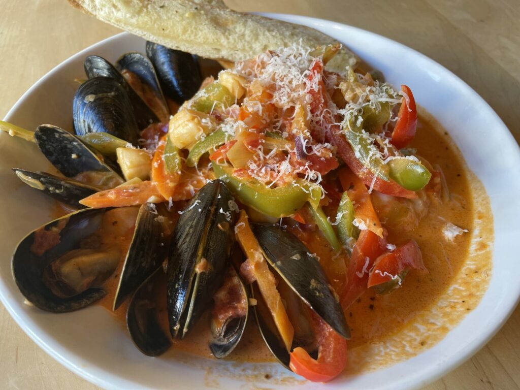 Seafood Pasta at Olde Village Freehouse in Newmarket
